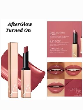 🌺NARS Turned On Afterglow Sensual Shine Lipstick Berry Red